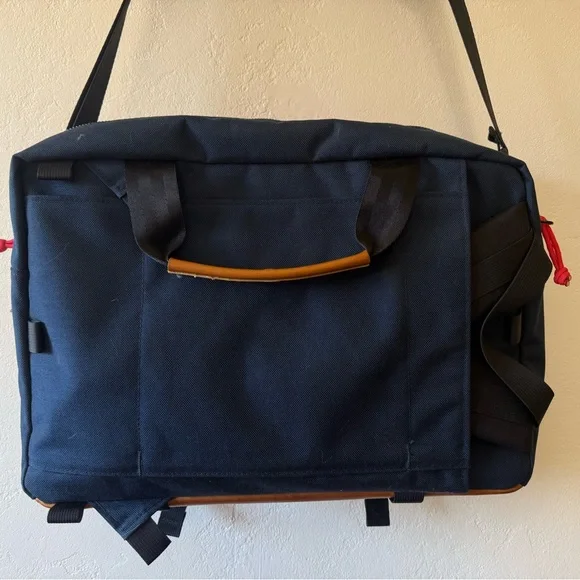 Topo Designs Commuter Briefcase - Navy/Brown Leather - Picture 5 of 10